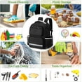 thumbnail image 6 of Cleaning Backpack with Bottom Plate & Waterproof Bottom, Large Cleaning Supplies Bag with Multiple Pockets for Housekeeping Tools, Cleaning Products Caddy Organizer for Home & Car, Bag Only, 6 of 7
