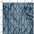 thumbnail image 2 of Soimoi Blue Fabric - By the Yard - 56 Inch Wide - Geometric Ikat - Elegent Ikat Patterns on a Stylish Panel Print Printed Fabric, 2 of 6