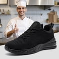 thumbnail image 4 of Larnmern Men's Ultra wide Non Slip Work Shoes Chef Restaurant Waterproof walking Sneakers Slip Resistant Breathable Shoes, 4 of 11