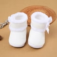 thumbnail image 5 of Bysome Toddler Boys Girls Shoes Baby Warm Shoes Soft Booties Soft Comfortable Boots Warming Fashion Snow Boots White 6-12 Months, 5 of 6