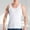 White, variant on LADIGASU Men's Summer Solid Color Sleeveless Base Sports And Fitness Round-Neck Tank Top