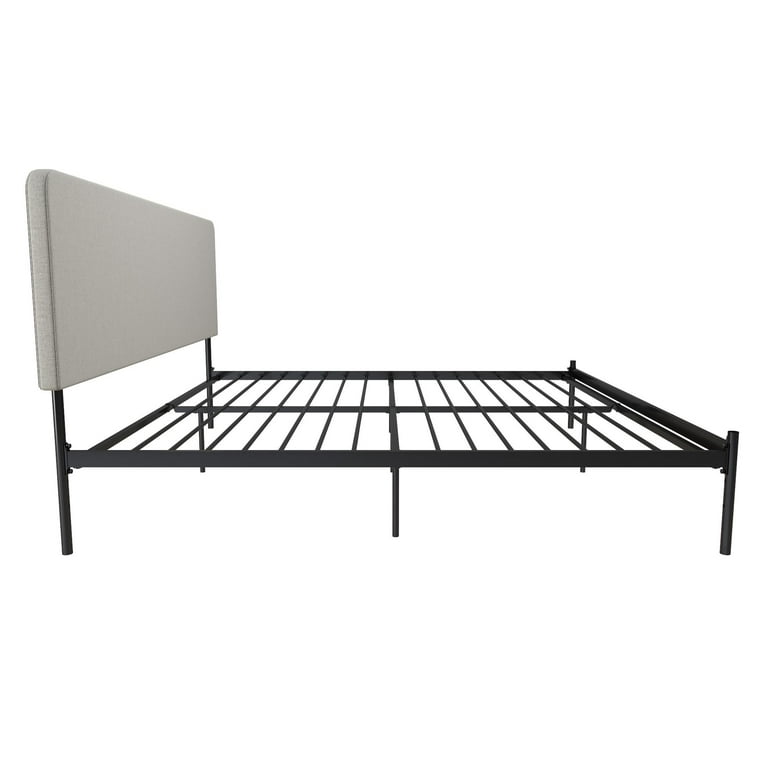 Dorel Home Furnishings Ryan Black Linen Upholstered Queen Bed