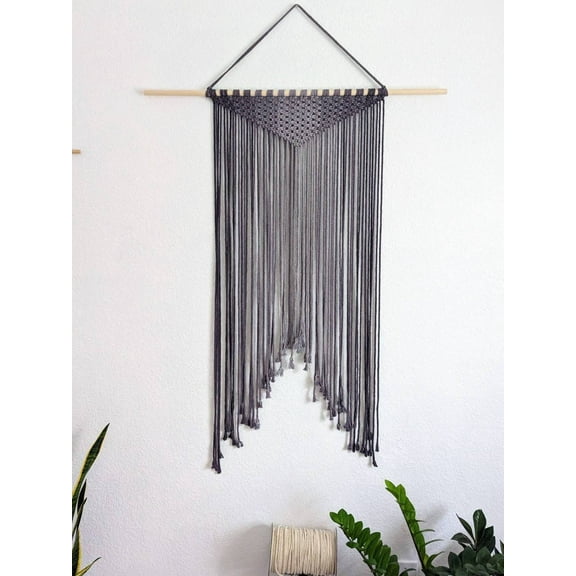 Minimalist wall hanging, Ombre Steel Gray tapestry