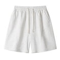 thumbnail image 4 of Men's Lounge Shorts with Pockets 5" Lightweight Cotton Sweat Jersey Shorts for Men Workout Gym Athletic (Regular and Big & Tall) Size M-5XL Gray, 4 of 8