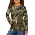 thumbnail image 3 of Garronmavis Cute Green Camo Boys Long Sleeve T-Shirts Size 3-4 Loose Kids Crewneck T-Shirts Fall Tops Lightweight Kids Basic Soft Long Sleeve Tees Top for Outdoor Activities, 3 of 7