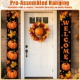 thumbnail image 4 of Fall Porch Sign Autumn Decoration for Home Outdoor Thanksgiving Halloween Front Door Porch Decor Pumpkin Maple Leaf Banner for Yard Garden Party Supplies Design 2, 4 of 7