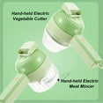thumbnail image 4 of Jinsinto 4 in 1 Portable Electric Vegetable Cutter Set, Manual Food Processor, Vegetable Slicer for Garlic and Vegetables Mini Garlic Chopper, Onion, Vegetable, Minced Meat, 4 of 5