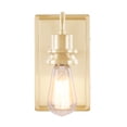 thumbnail image 4 of Aspen Creative 62301, Bathroom Vanity 1 Lights Fixture 4-1/2"W x 8-1/2"H x 4-1/2"E. Warm Brass Finish, Bulb Not Included, 4 of 8