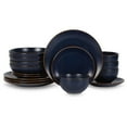 thumbnail image 1 of Stone Lain Brasa Modern Stoneware 16 Piece Dinnerware Set, Service for 4, Blue, 1 of 8