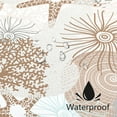 thumbnail image 3 of Brown Small Stall Shower Curtain 36 x 72 Inch, Half Narrow Beach Ocean Themed Shower Curtain, Summer Tropical Seashell Starfish Coral Nautical Coastal Shower Curtains for Bathroom Decor, 3 of 6