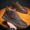 thumbnail image 1 of Zapatos de cuero de negocios informales de caña alta para otoño e invierno para hombre, botas cortas con cremallera y estilo Martin, zapatillas de deporte para hombre, 1 of 6
