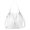 White, variant on DTOWER Women Bucket Bag Faux Leather Shoulder Bag Solid Color Tassel Drawstring Crossbody Pouch