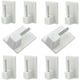 thumbnail image 1 of Self Adhesive Hooks,10 Packs Plastic Sticky End Window Hook for Net Curtain Rods, 1 of 5