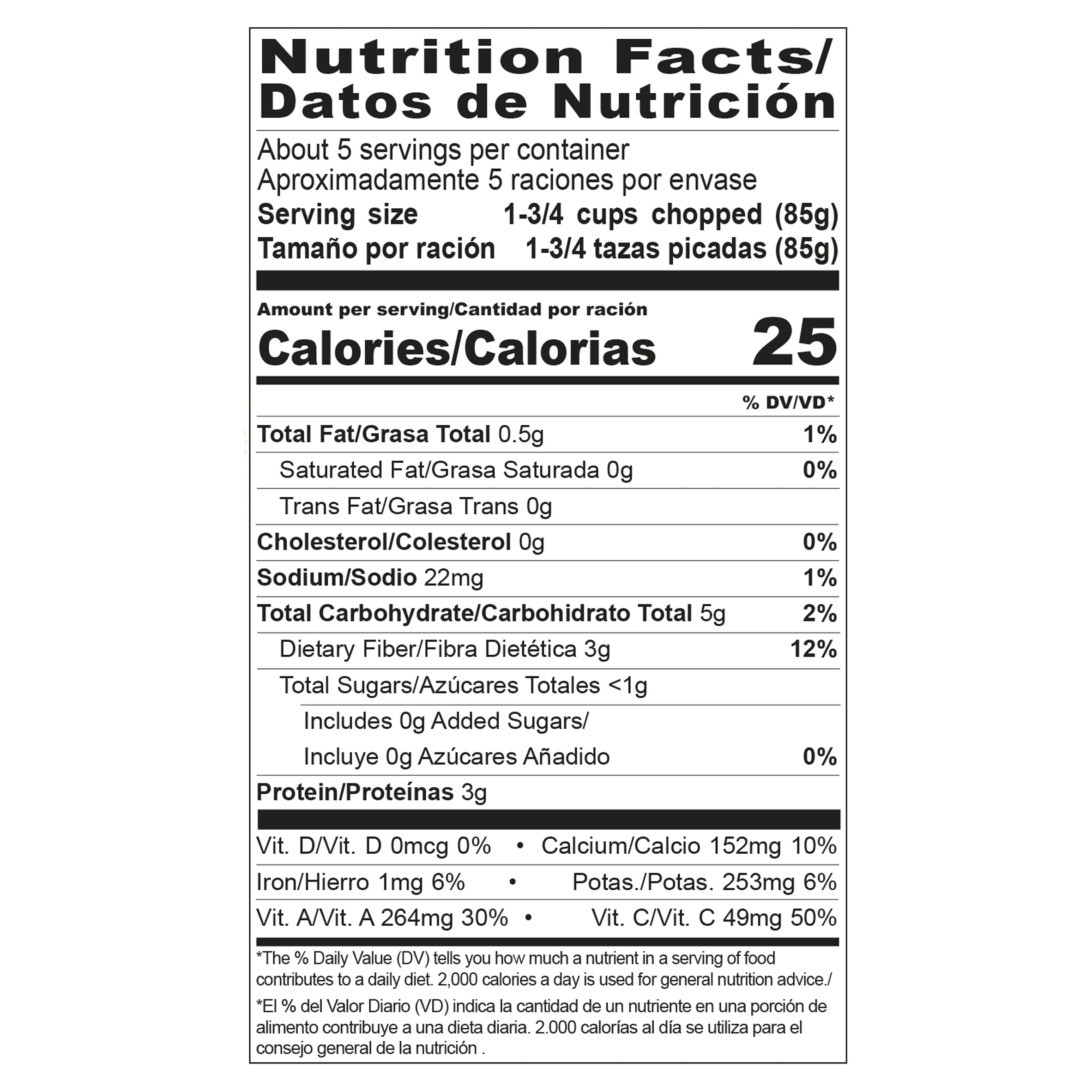 mixed greens Nutrition Facts and Calories, Description