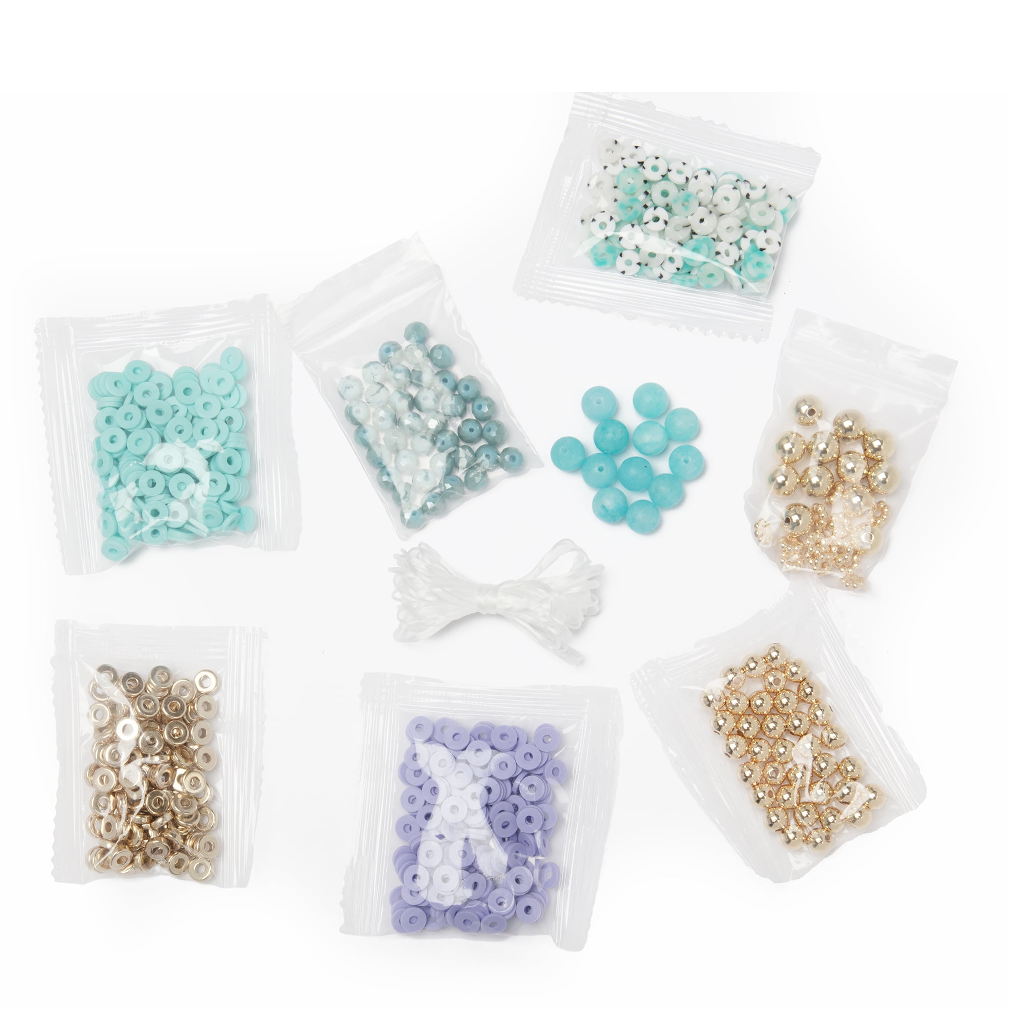 (2 pack) Cousin DIY Teal and Purple Heishi Stack DIY Bracelet Kit, Clay/Metal, 564 Beads, Adult, 69995662