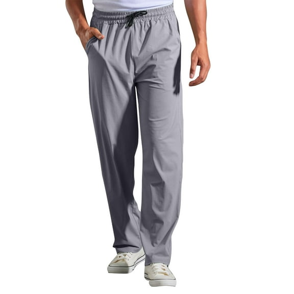 Joggers for Men Sweatpants for Men Men's Jogging Belt Pocket Men's Lightweight Drawstring Sweatpants