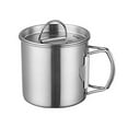 thumbnail image 1 of Tasse Pot de Camping avec Poignées Pliables et Couvercle Gobelet en Acier Inoxydable pour Camping Randonnée, 1 of 8