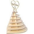 thumbnail image 2 of CHAO Soporte de exhibición de chocolate de madera de 7 capas Forma de corazón Dulces delicados románticos Decoración de exhibición de alimentos para bodas Suministros para fiestas de despedida de solt, 2 of 5