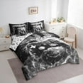 thumbnail image 3 of Castle Fairy Boys Gradient Gamer 7 Pieces Bedding Comforter Set,Video Game Full Bedding Set Lightweight,Black Grey Fitted Sheet Flat Sheet,Lightweight Room Decor, 3 of 8