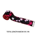 thumbnail image 4 of Valentine's Day Wired Edge Ribbon Pink Heart Fabric Ribbon Double-Sided Craft Ribbon for Wedding Anniversary Birthday DIY Wreath Bow Making,Valentine's Day Satin Ribbon For Wrapping, 4 of 5