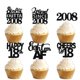 thumbnail image 1 of Topper para cupcakes LETLIMIT negro con brillo 30 piezas 5 cm, 1 of 7