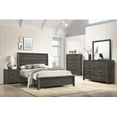thumbnail image 6 of Contemporary 3pc Full Size Bedroom Set Grayish Brown Finish Bed 2x Nightstands Set, 6 of 6