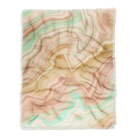 Society6 Marta Barragan Camarasa Abstract A Sea Of Dunes I Woven Throw Blanket