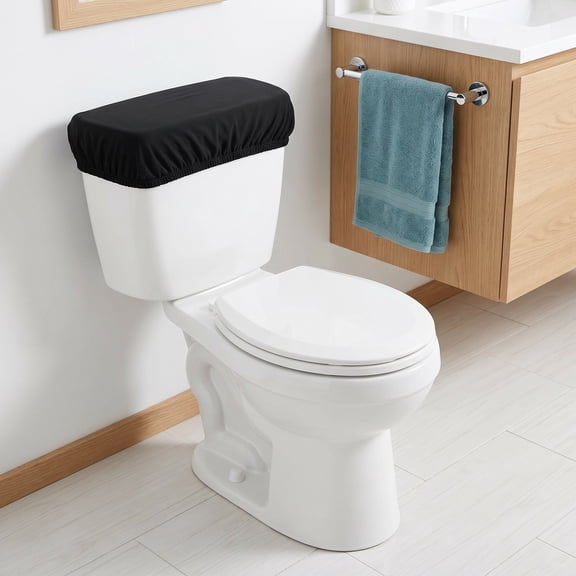MIPCASE Black Toilet Tank Lid Cover Replacement Easy Installation and Cleanliness Shield for Bathroom Decor
