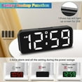 thumbnail image 5 of Small digital alarm clock plug, suitable for bedroom bedside, miniature electronic clock, large digital display, with battery backup, suitable for desk, 5 of 7