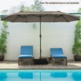 thumbnail image 1 of Patiojoy Parasol de Patio Double Face de 15 Pi, Parasol de Marché Extra-Grand pour l'Extérieur, Café, 1 of 7