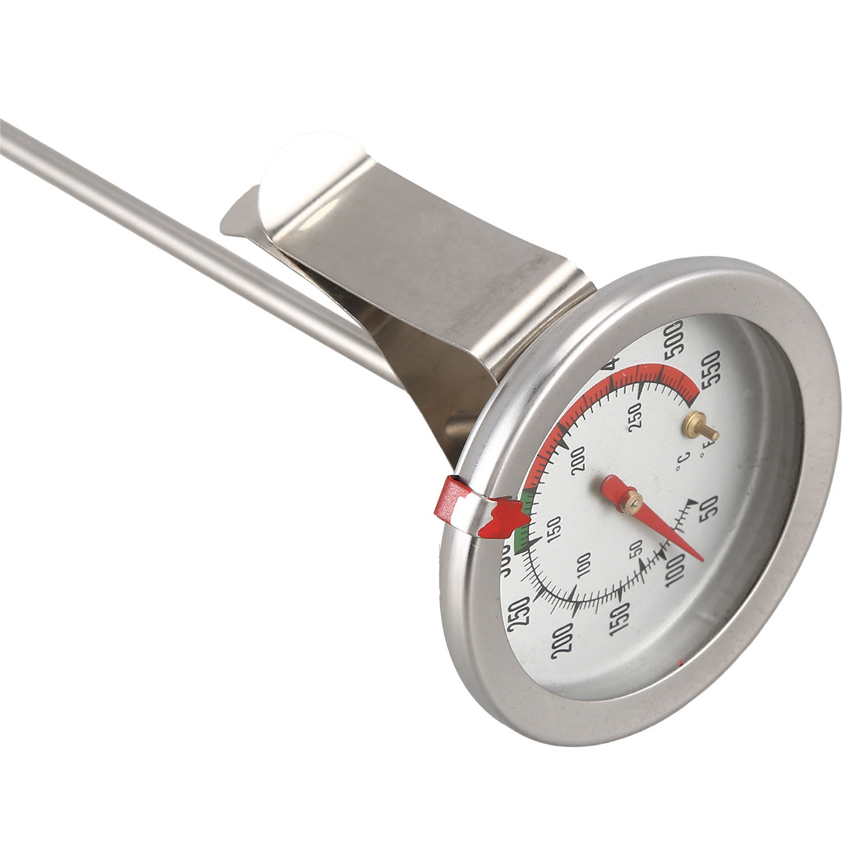 8 Inch Probe Fry Meat Turkey Thermometer with 2 Inch Dial Stainless Steel (5 Piece) Vacuun Filter