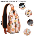 thumbnail image 2 of Crossbody Sling Backpack for Women Men Orange Print Shoulder Sling Crossbody Casual Chest Bag for Travel Sports Running Hiking, 2 of 6