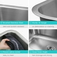 thumbnail image 6 of JASSFERRY Undermount Kitchen Sink Single Bowl 27 Inch, 27", 18-gauge Stainless Steel, 6 of 7