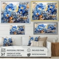 thumbnail image 4 of Designart "Garden Of Elegant Blue Pansies" Pansies Floater Framed Canvas Art Print, 4 of 5