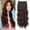 Chocolate Brown, variant on Clip in Hair Extensions, 4 count Blonde Hair Extensions 24" Thick Long Beach Waves hair extensions HE003 Invisible Lace Weft Soft Hairpieces for Women - Blonde