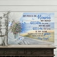 thumbnail image 3 of My Piece in Heaven Canvas Wall Art – Memorial Quote with Beach, Butterflies & Flowers – Sympathy Gift for Loss of Loved One – Bereavement Christian Decor – Peaceful Heaven Scene – Ready to Hang, 3 of 4