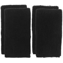 FOMIYES Wrist Sweatbands for Sports Made of Polyester Cotton Black Color Elastic and Washable 2 Pairs