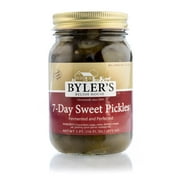 Byler's Relish House Seven Day Sweet Pickles 16 oz. Glass Jar