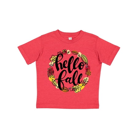 

Inktastic Hello Fall with Leaf Wreath Gift Toddler Boy or Toddler Girl T-Shirt