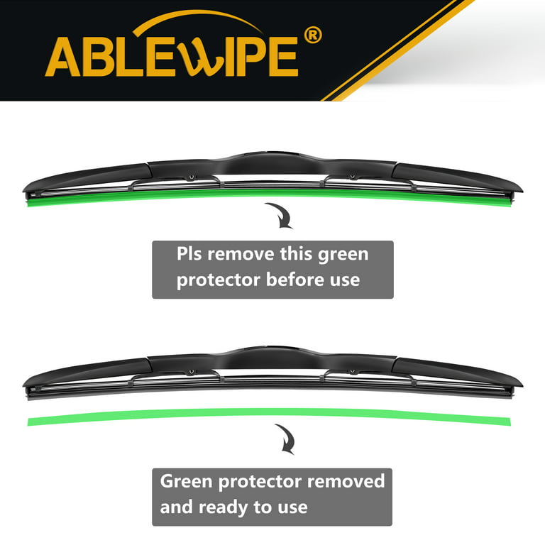 ABLEWIPE 18&19 Windshield Wiper Blades Fit For MINI Cooper 2009 18 Inch &  19 Inch Premium Hybrid replacement for car front window wiper (Pack of 2),  NO3331A 