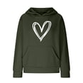 thumbnail image 4 of Mercatoo Girls Cute Heart Printed Hoodies School Casual Oversized Long Sleeve Kids Comfy Soft Pullover Tops Fall Winter Warm Clothes, 4 of 8
