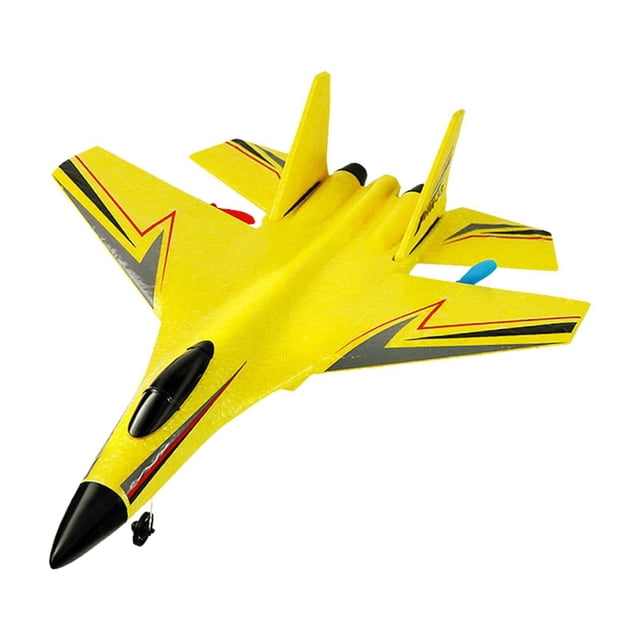 Planeador de Avión de ala fija Bewildely RC anticolisión amarillo