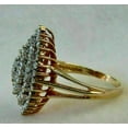 thumbnail image 4 of 2Ct Round Cut Lab-Created Diamond Cluster Engagement Ring 14K Yellow Gold Plated, 4 of 4