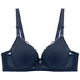 thumbnail image 2 of WCJM Bronze Women's Plus Size Bras Soft Thin Underwire Support Sleep 3PC Bra Underwear Anti Sagging Gathered Bralettes, 2 of 9