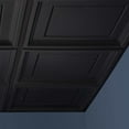 thumbnail image 2 of Genesis 2ft x 2ft Black Icon Coffer Ceiling Tiles - Easy Drop-in Installation - Waterproof, Washable and Fire-Rated - High-Grade PVC to Prevent Breakage - Package of 12 Tiles, 2 of 6