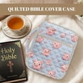 thumbnail image 3 of chaqlin Cartoon Pig Bible Cover with Double Zipper Washable Quilted Bible Case for Women Easy to Carrying, Lightweight Portable Scripture Book Cover Bags, Christian Gift for Women, 3 of 7