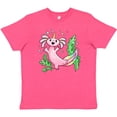thumbnail image 3 of Inktastic Axolotl Unicorn with Rainbow Tail, Bubbles and Seaweed. Youth T-Shirt, 3 of 5