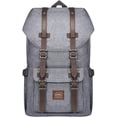 thumbnail image 1 of Mochila de viaje escolar KAUKKO para universidad flexible con portátil para 15", 22L (Oxford/Gris) KAUKKO K1023-grey, 1 of 5