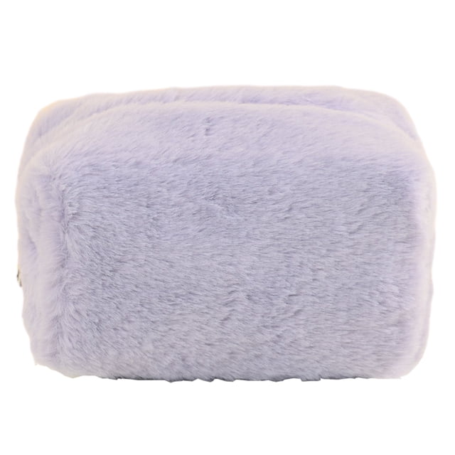 Bolsa de maquillaje Apuakthei, bolsas de cosméticos de felpa, linda bolsa de almacenamiento suave con cremallera para artículos de tocador de viaje para suministros de oficina, cosméticos,