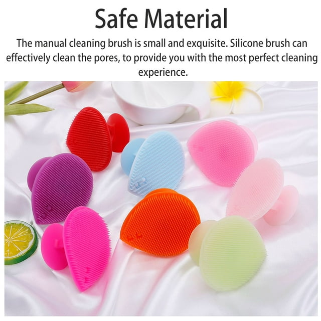 stanreset Cleansing Brush Comfortable Portable Multi-functional Useful Silicone Material Massage Tool Beauty Tools for Travel House Shop Orange